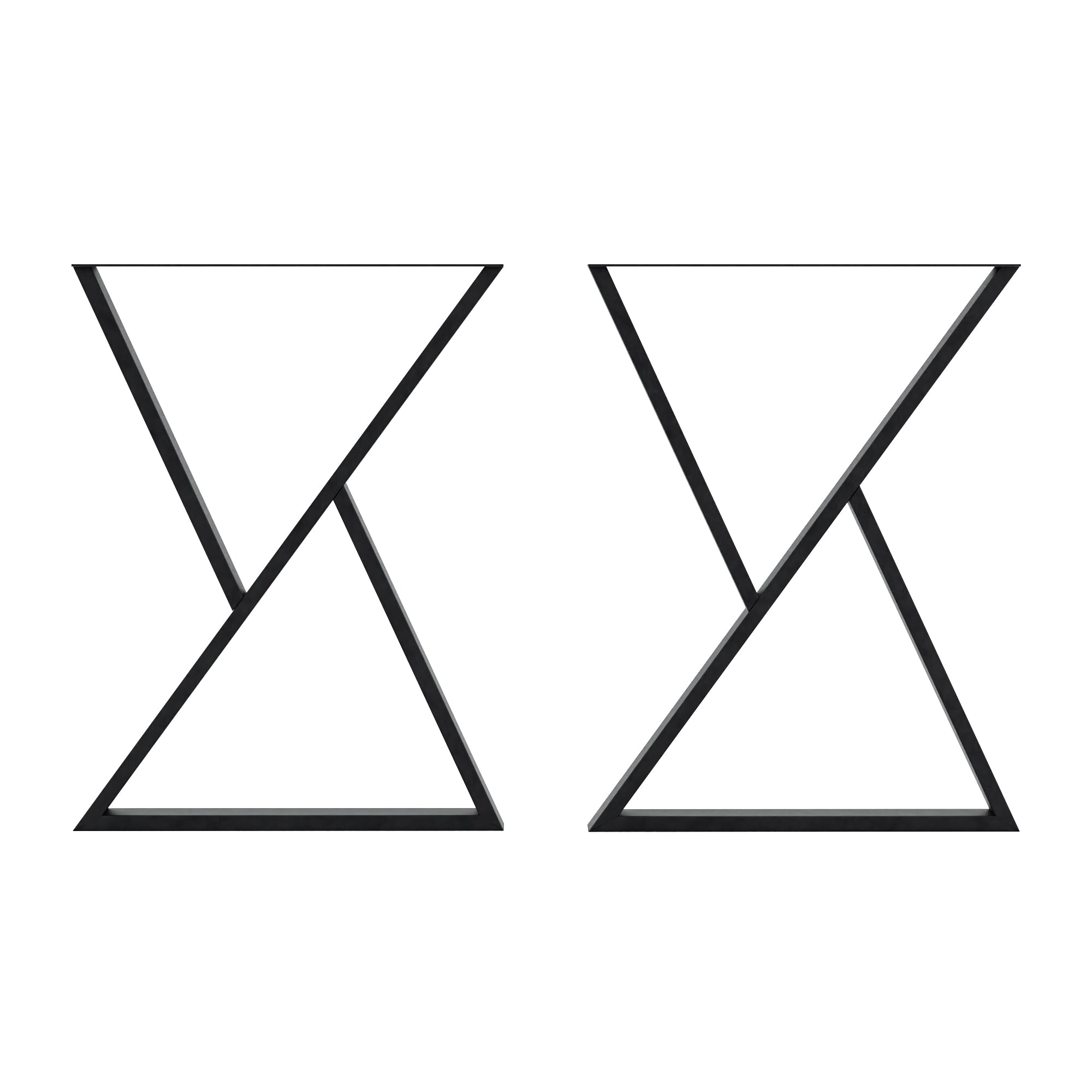 Set di 2 Gambe Karvia per Mobili Fai da Te Altezza 72 cm Acciaio Nero [en.casa]