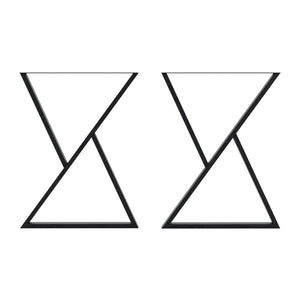 Set di 2 Gambe Karvia per Mobili Fai da Te Altezza 72 cm Acciaio Nero [en.casa]