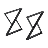 Set di 2 Gambe Karvia per Mobili Fai da Te Altezza 72 cm Acciaio Nero [en.casa]