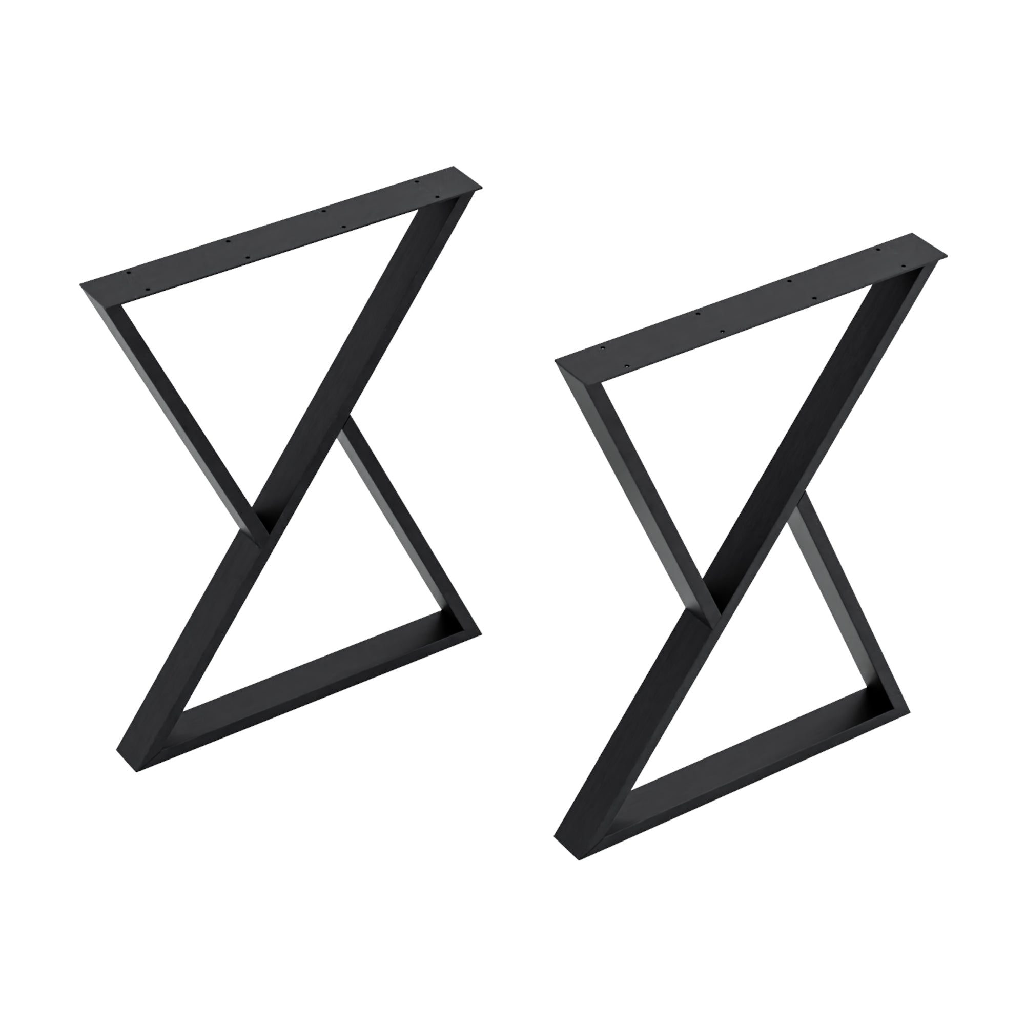 Set di 2 Gambe Karvia per Mobili Fai da Te Altezza 72 cm Acciaio Nero [en.casa]