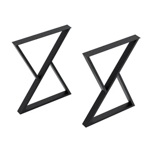 Set di 2 Gambe Karvia per Mobili Fai da Te Altezza 72 cm Acciaio Nero [en.casa]