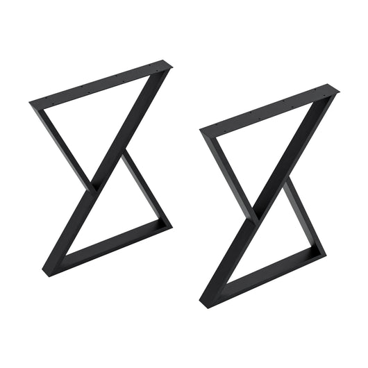 Set di 2 Gambe Karvia per Mobili Fai da Te Altezza 72 cm Acciaio Nero [en.casa]