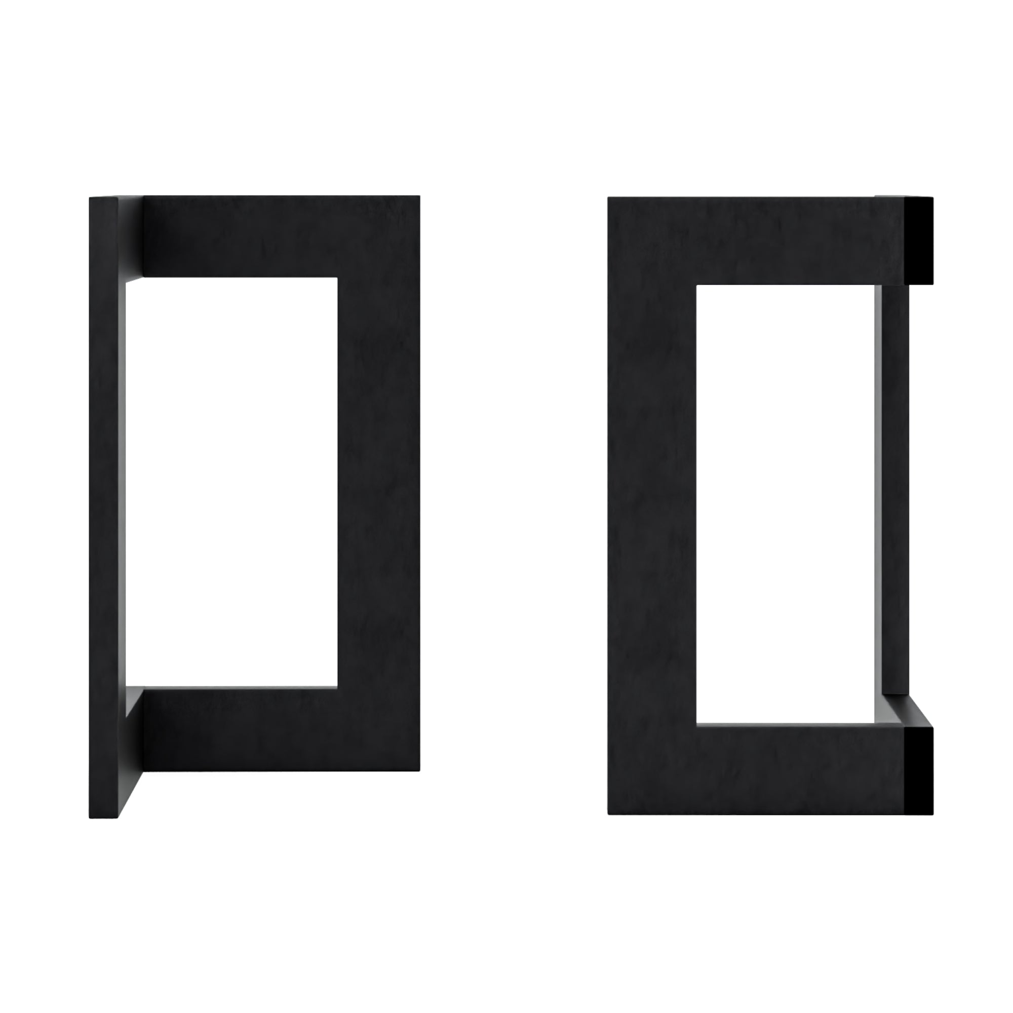 Set di 2 Gambe Kaskinen per Mobili Fai da Te Altezza 42 cm Acciaio Nero [en.casa]