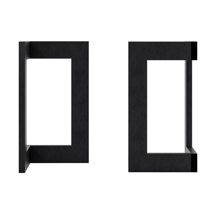 Set di 2 Gambe Kaskinen per Mobili Fai da Te Altezza 42 cm Acciaio Nero [en.casa]