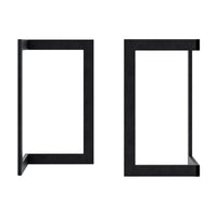 Set di 2 Gambe Kaskinen per Mobili Fai da Te Altezza 72 cm Acciaio Nero [en.casa]