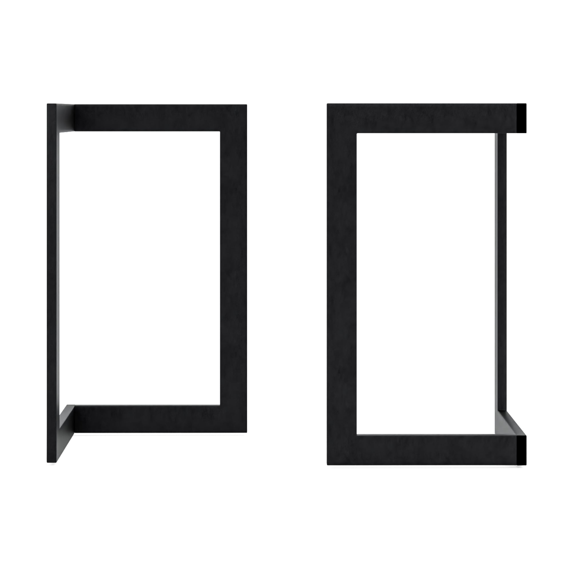 Set di 2 Gambe Kaskinen per Mobili Fai da Te Altezza 72 cm Acciaio Nero [en.casa]