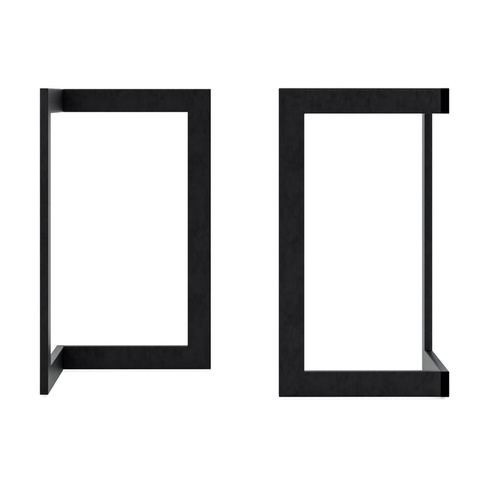 Set di 2 Gambe Kaskinen per Mobili Fai da Te Altezza 72 cm Acciaio Nero [en.casa]