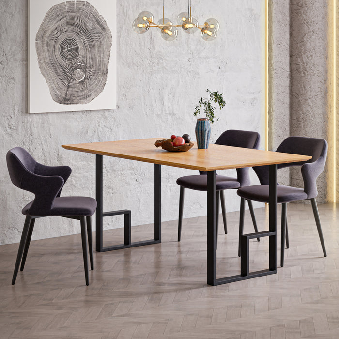 Set di 2 Gambe Kauhava per Mobili Fai da Te Altezza 72 cm Rettangolare Acciaio Nero [en.casa]