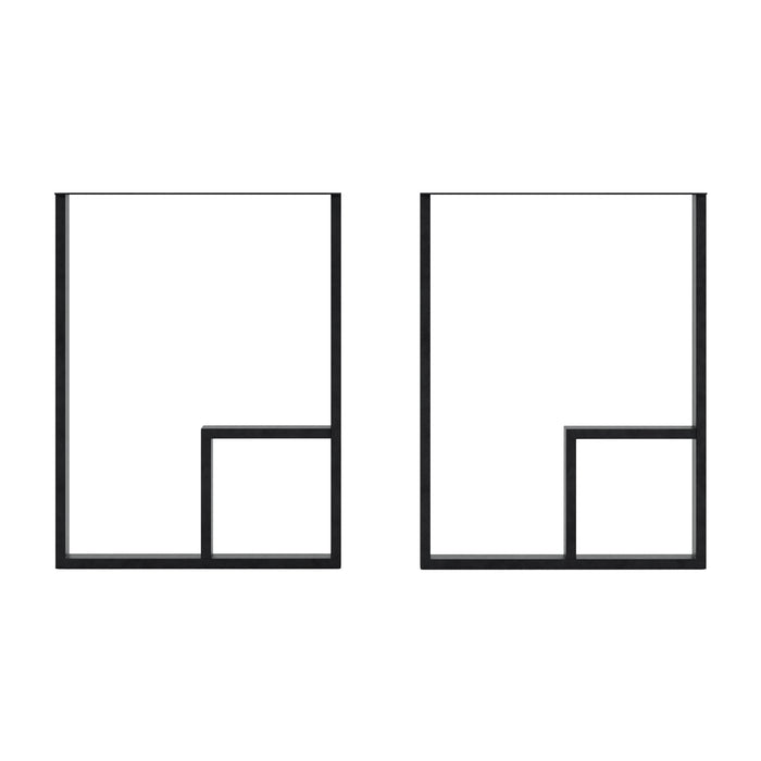 Set di 2 Gambe Kauhava per Mobili Fai da Te Altezza 72 cm Rettangolare Acciaio Nero [en.casa]