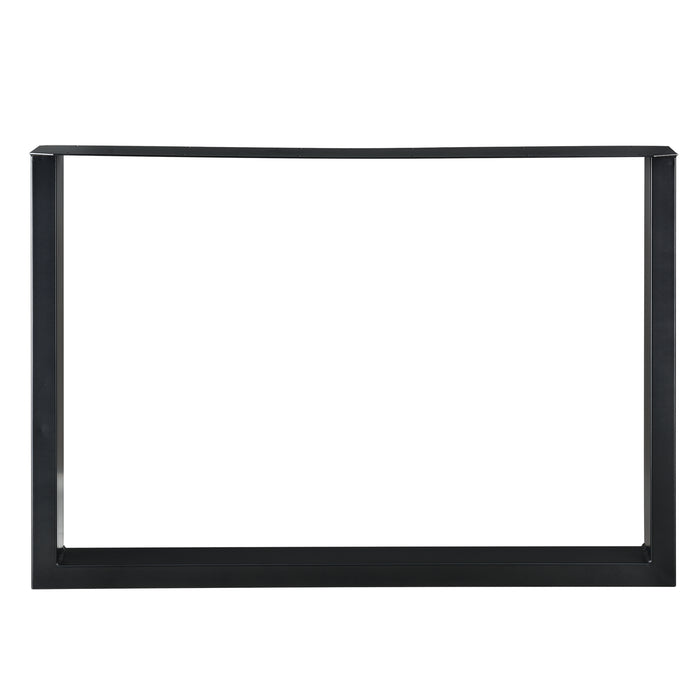 Set di 2 Gambe Rettangolari 'Makers' in Acciaio per Mobili Fai da Te (LxA) 100 x 72 cm - Nero [en.casa]