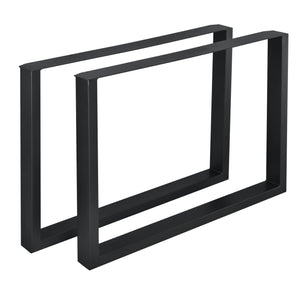 Set di 2 Gambe Rettangolari 'Makers' in Acciaio per Mobili Fai da Te (LxA) 100 x 72 cm - Nero [en.casa]