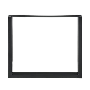 Set di 2 Gambe Rettangolari 'Makers' in Acciaio per Mobili Fai da Te (LxA) 80 x 72 cm - Nero [en.casa]