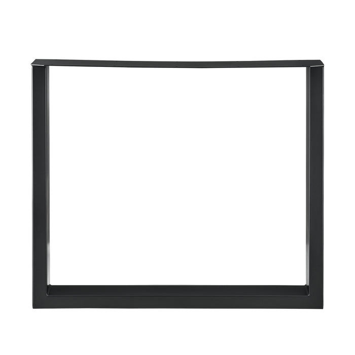 Set di 2 Gambe Rettangolari 'Makers' in Acciaio per Mobili Fai da Te (LxA) 80 x 72 cm - Nero [en.casa]