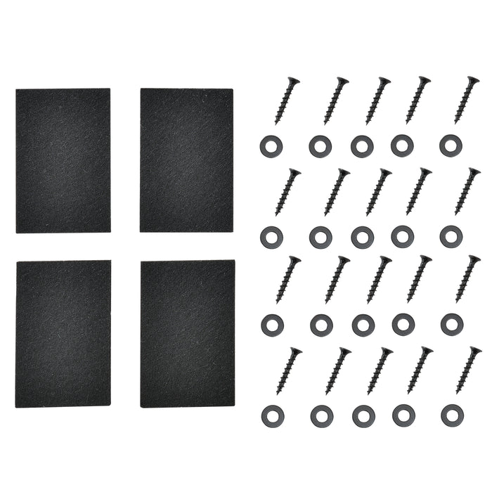 Set di 2 Gambe Rettangolari 'Makers' in Acciaio per Mobili Fai da Te (LxA) 80 x 72 cm - Nero [en.casa]