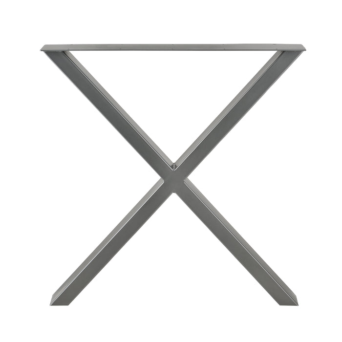 Set di 2 Gambe in Acciaio 'Greith' a Forma di X per Mobili Fai da Te (LxA) 69 x 72 cm - Grigio [en.casa]