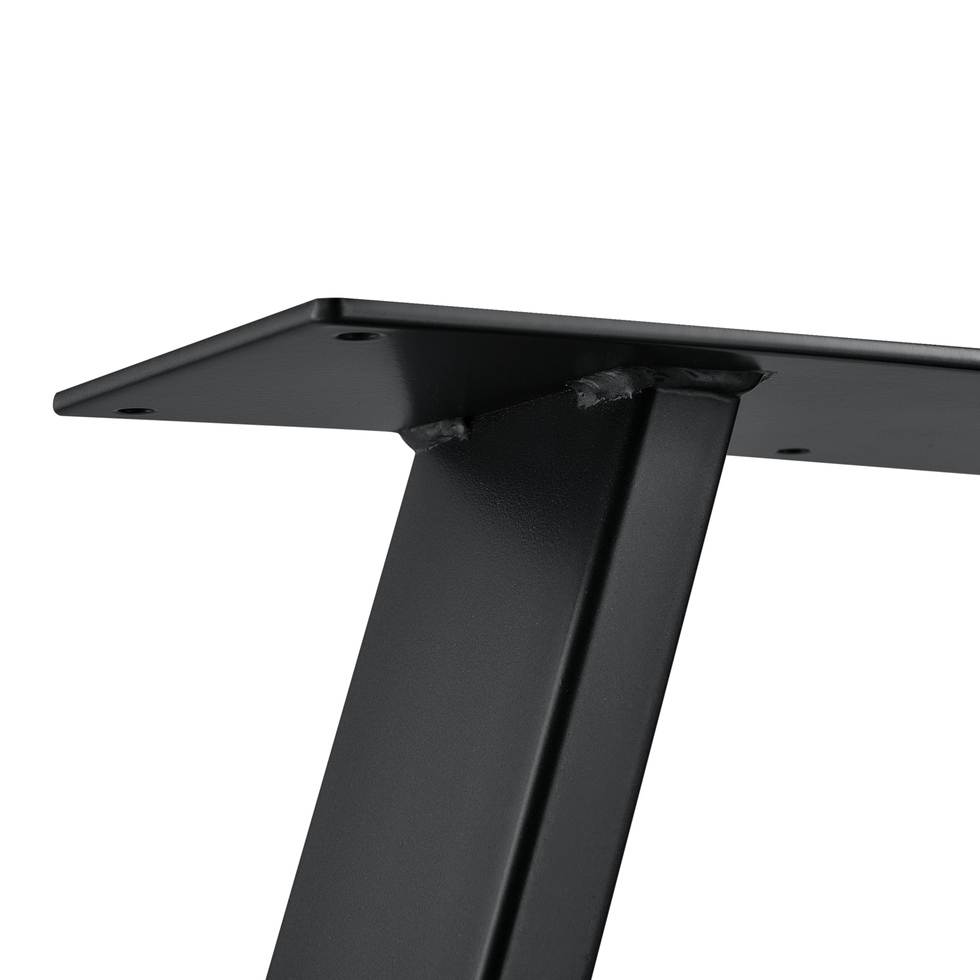 Set di 2 Gambe in Acciaio per Mobili Fai da Te - Altezza 40 cm - Linea A incl. Feltrini - Nero [en.casa]