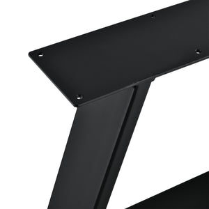 Set di 2 Gambe in Acciaio per Mobili Fai da Te - Altezza 40 cm - Linea A incl. Feltrini - Nero [en.casa]