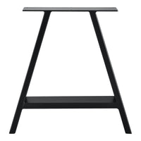Set di 2 Gambe in Acciaio per Mobili Fai da Te - Altezza 40 cm - Linea A incl. Feltrini - Nero [en.casa]