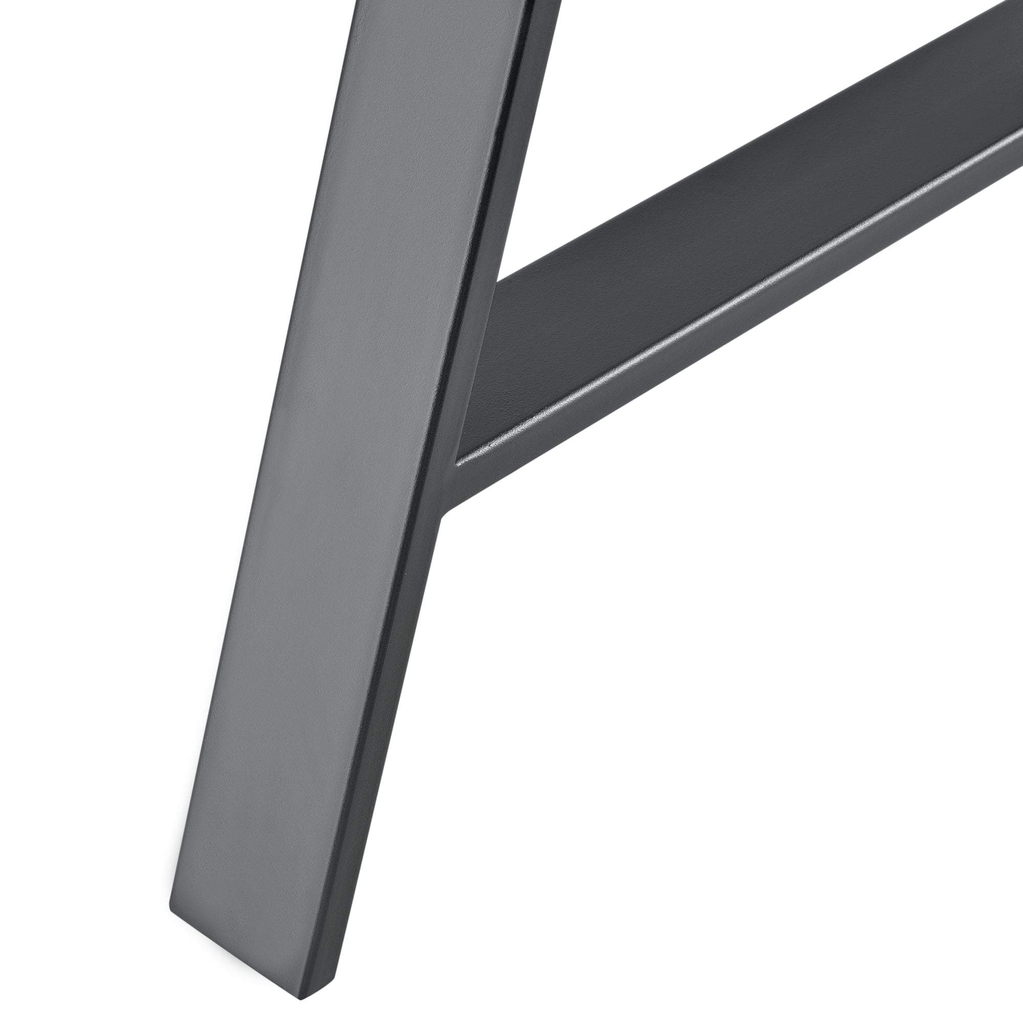 Set di 2 Gambe in Acciaio per Mobili Fai da Te - Altezza 72 cm - Linea A incl. Feltrini - Grigio [en.casa]