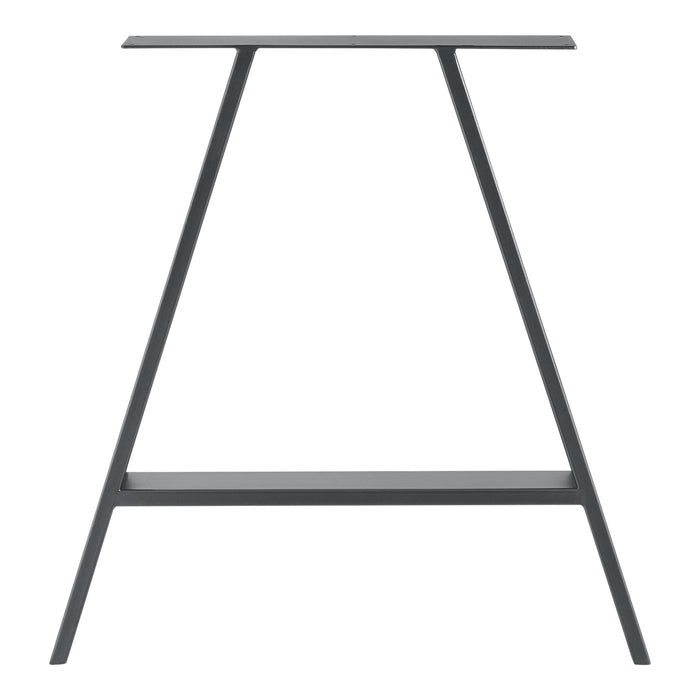 Set di 2 Gambe in Acciaio per Mobili Fai da Te - Altezza 72 cm - Linea A incl. Feltrini - Grigio [en.casa]