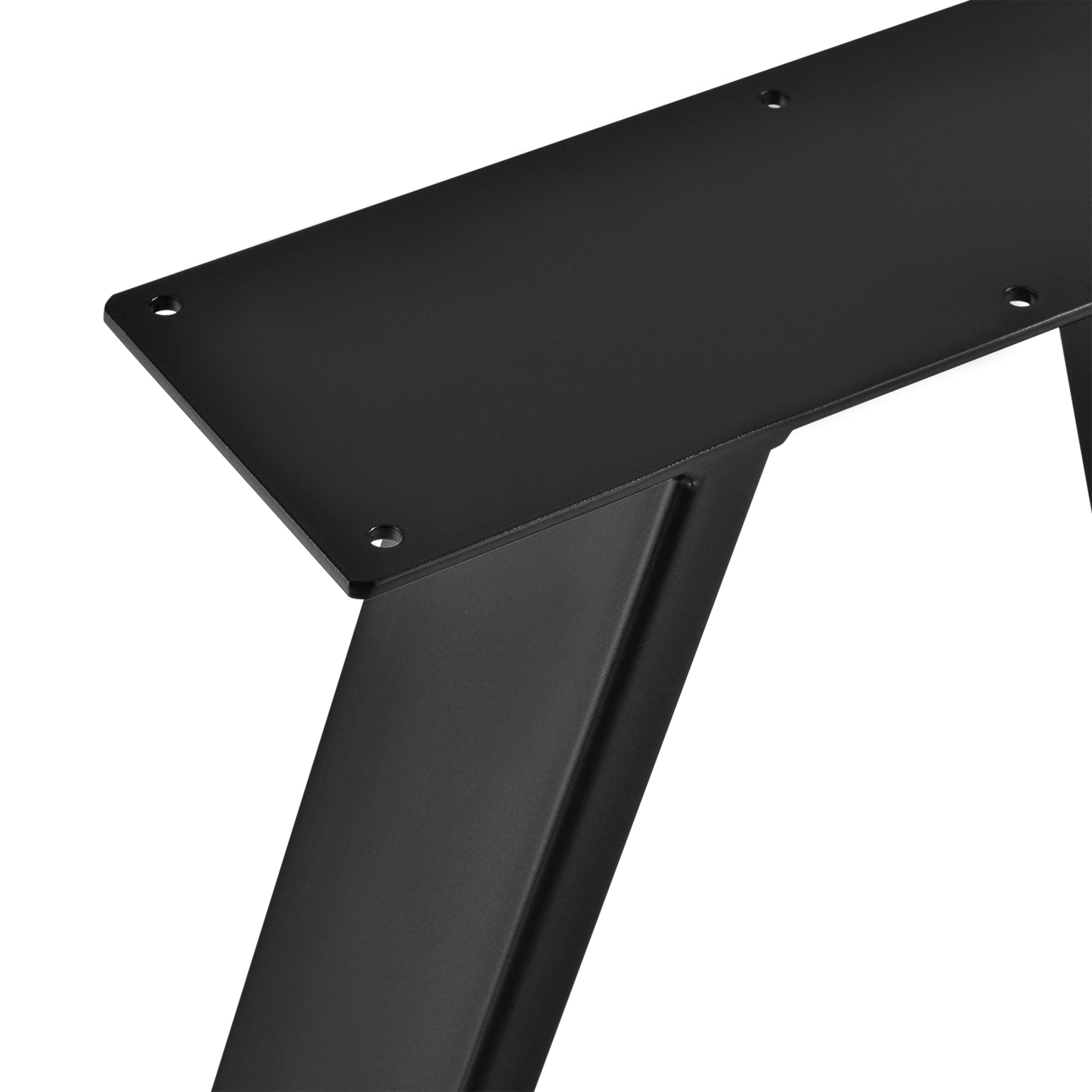 Set di 2 Gambe in Acciaio per Mobili Fai da Te - Altezza 40 cm - Trapezoidale incl. Feltrini - Nero [en.casa]