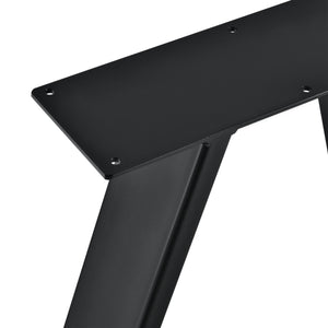 Set di 2 Gambe in Acciaio per Mobili Fai da Te - Altezza 40 cm - Trapezoidale incl. Feltrini - Nero [en.casa]