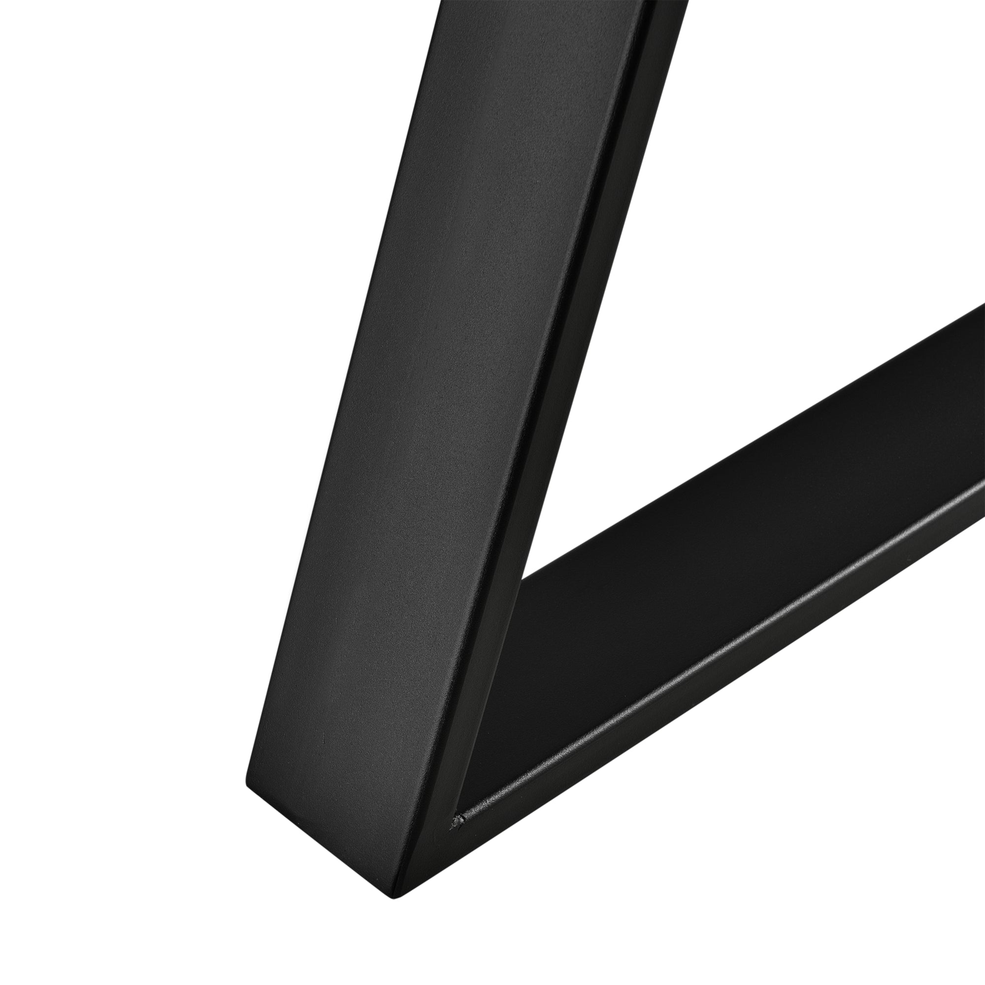 Set di 2 Gambe in Acciaio per Mobili Fai da Te - Altezza 72 cm - Trapezoidale incl. Feltrini - Nero [en.casa]