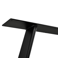 Set di 2 Gambe in Acciaio per Mobili Fai da Te - Altezza 72 cm - Trapezoidale incl. Feltrini - Nero [en.casa]