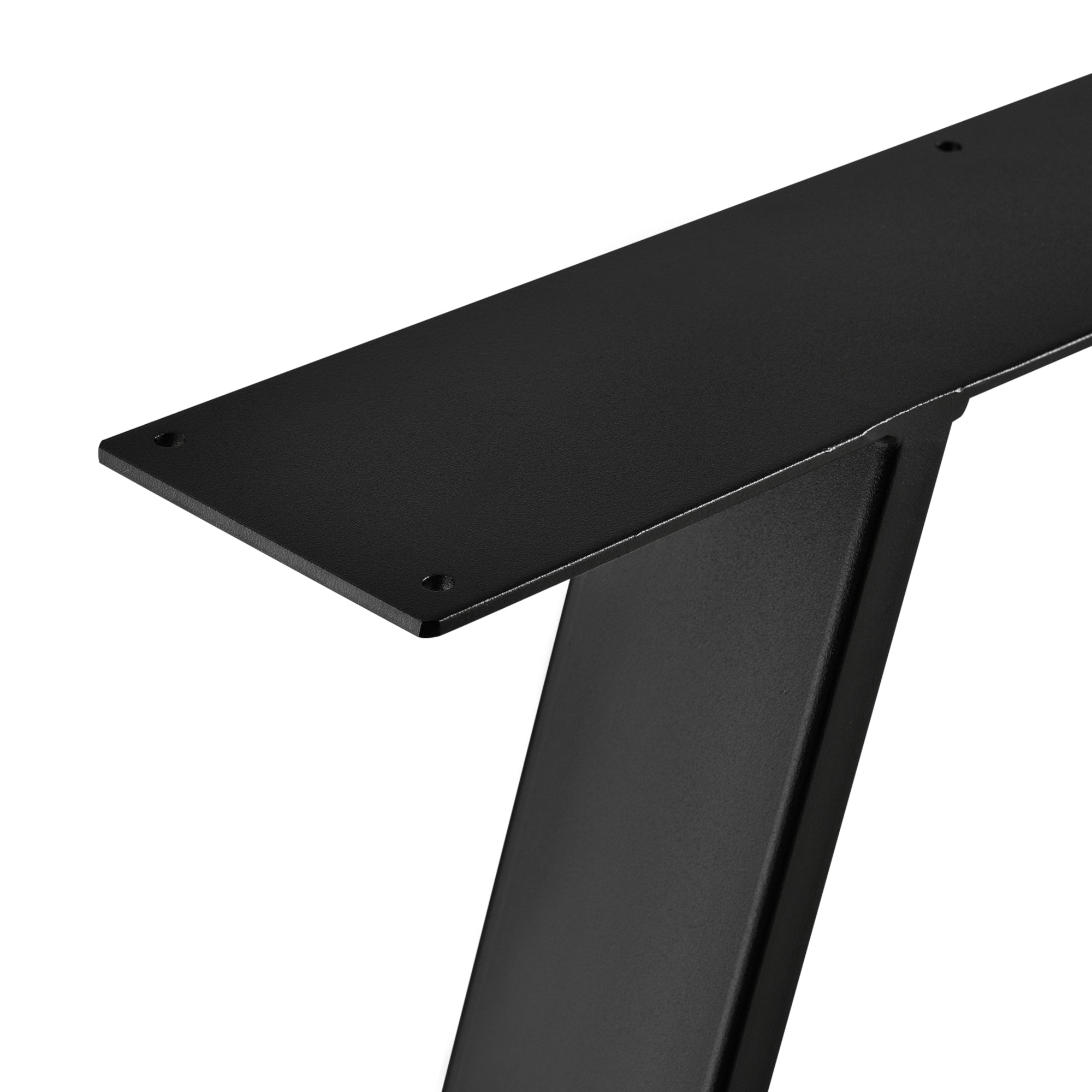 Set di 2 Gambe in Acciaio per Mobili Fai da Te - Altezza 72 cm - Trapezoidale incl. Feltrini - Nero [en.casa]