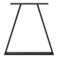 Set di 2 Gambe in Acciaio per Mobili Fai da Te - Altezza 72 cm - Trapezoidale incl. Feltrini - Nero [en.casa]