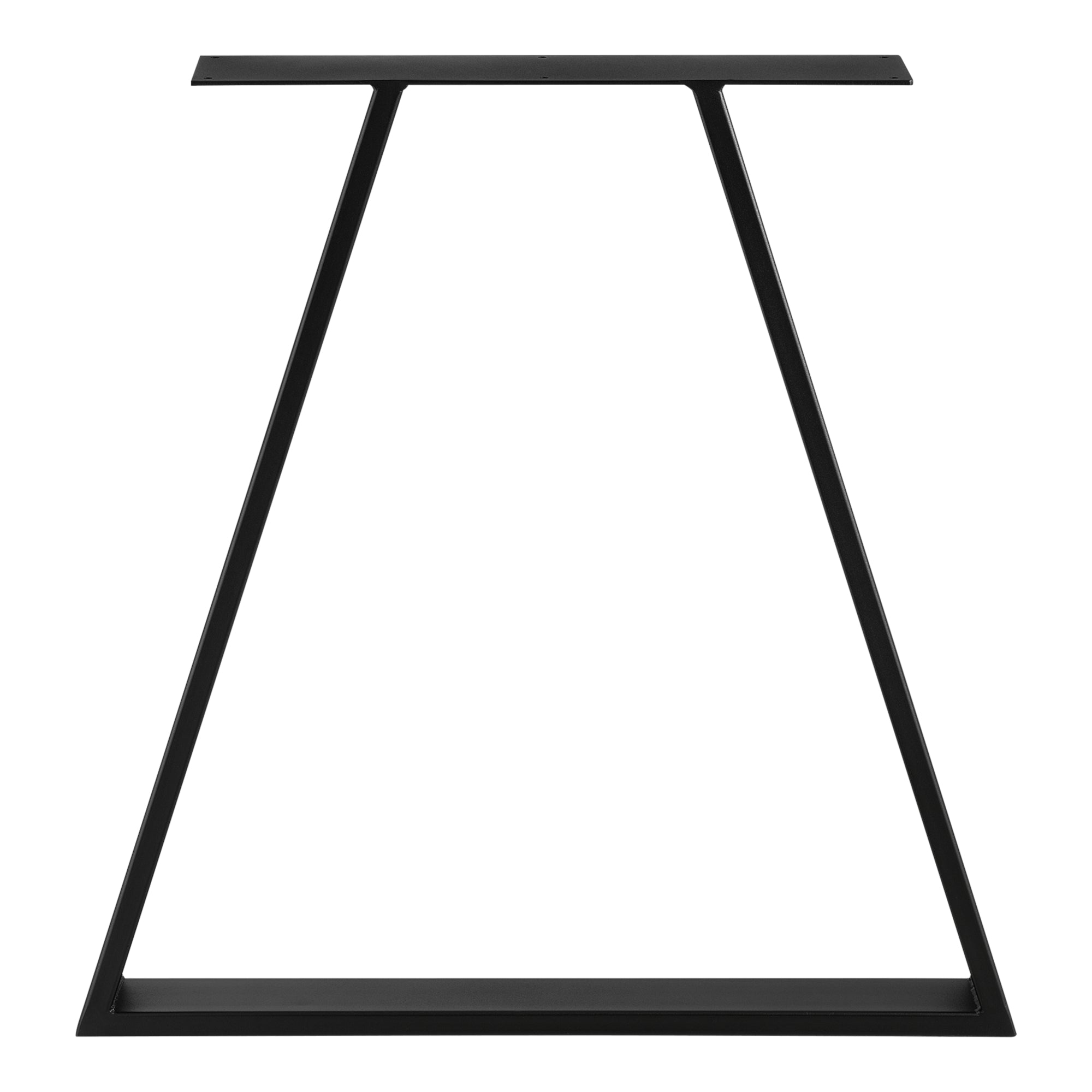 Set di 2 Gambe in Acciaio per Mobili Fai da Te - Altezza 72 cm - Trapezoidale incl. Feltrini - Nero [en.casa]