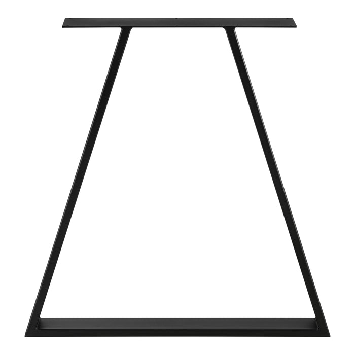 Set di 2 Gambe in Acciaio per Mobili Fai da Te - Altezza 72 cm - Trapezoidale incl. Feltrini - Nero [en.casa]