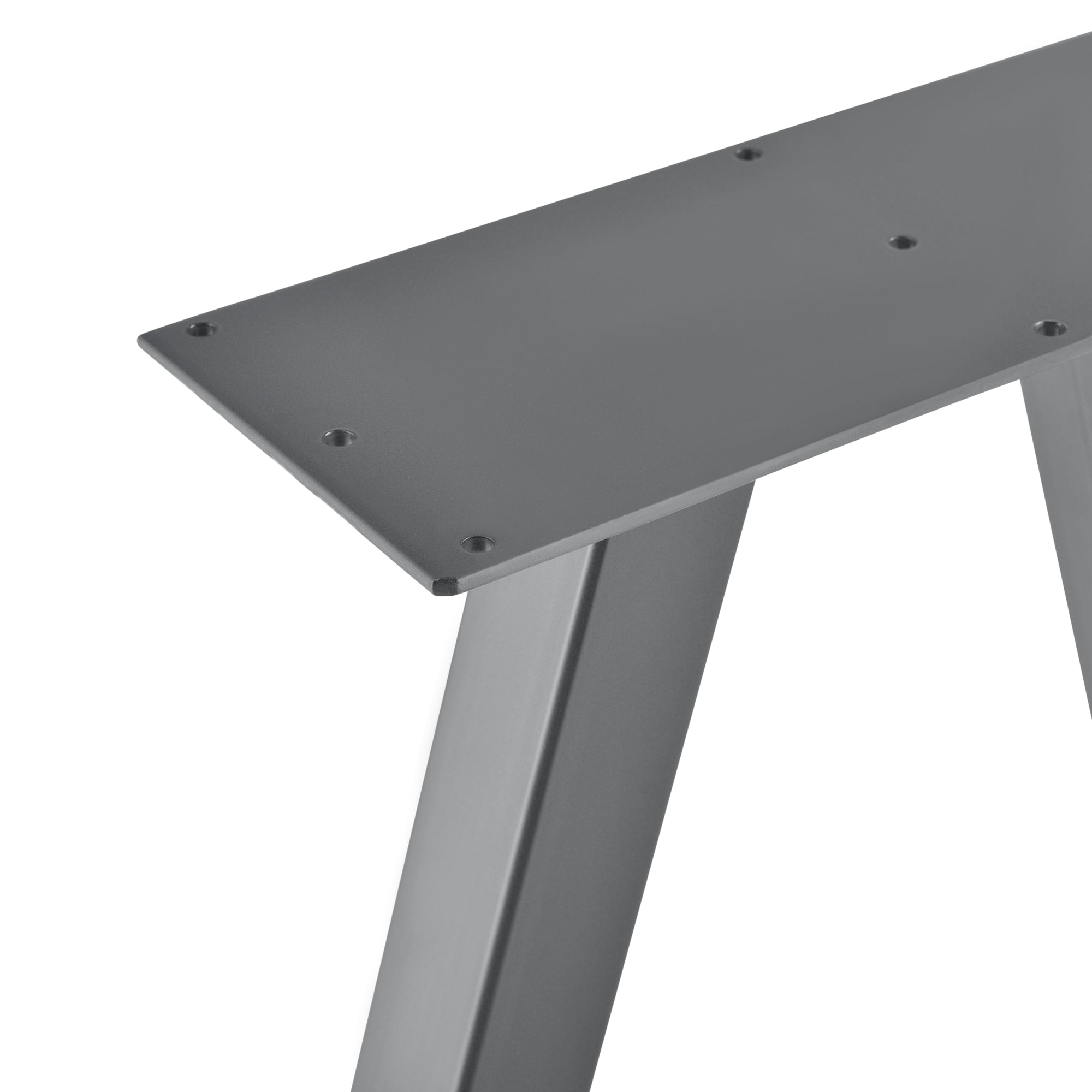 Set di 2 Gambe in Acciaio per Mobili Fai da Te - Altezza 40 cm - incl. Feltrini - Grigio [en.casa]