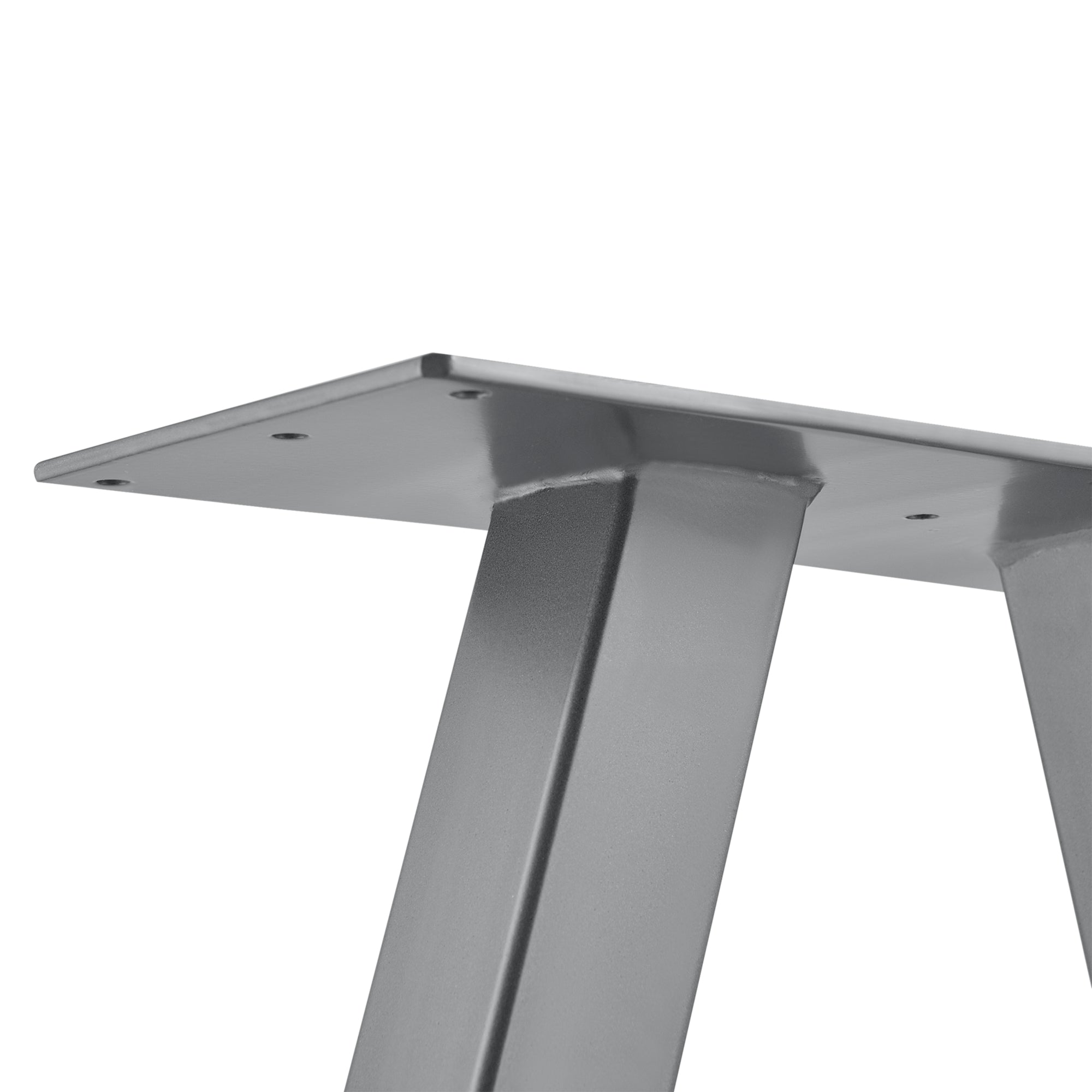 Set di 2 Gambe in Acciaio per Mobili Fai da Te - Altezza 40 cm - incl. Feltrini - Grigio [en.casa]