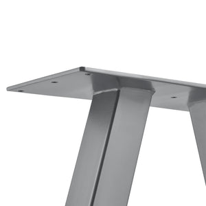 Set di 2 Gambe in Acciaio per Mobili Fai da Te - Altezza 40 cm - incl. Feltrini - Grigio [en.casa]