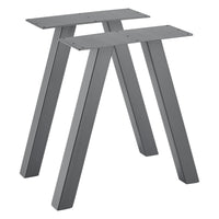 Set di 2 Gambe in Acciaio per Mobili Fai da Te - Altezza 40 cm - incl. Feltrini - Grigio [en.casa]