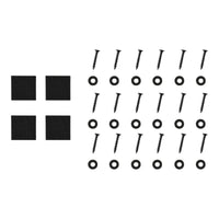 Set di 2 gambe per tavolo per mobili in metallo 40 cm nere 03_0003646