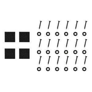 Set di 2 gambe per tavolo per mobili in metallo 40 cm nere 03_0003646