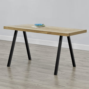 Set di 2 Gambe in Acciaio per Mobili Fai da Te - Altezza 72 cm - incl. Feltrini - Nero [en.casa]