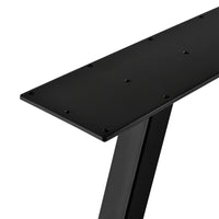 Set di 2 Gambe in Acciaio per Mobili Fai da Te - Altezza 72 cm - incl. Feltrini - Nero [en.casa]