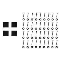 Set di 2 Gambe in Acciaio per Mobili Fai da Te - Altezza 72 cm - incl. Feltrini - Nero [en.casa]