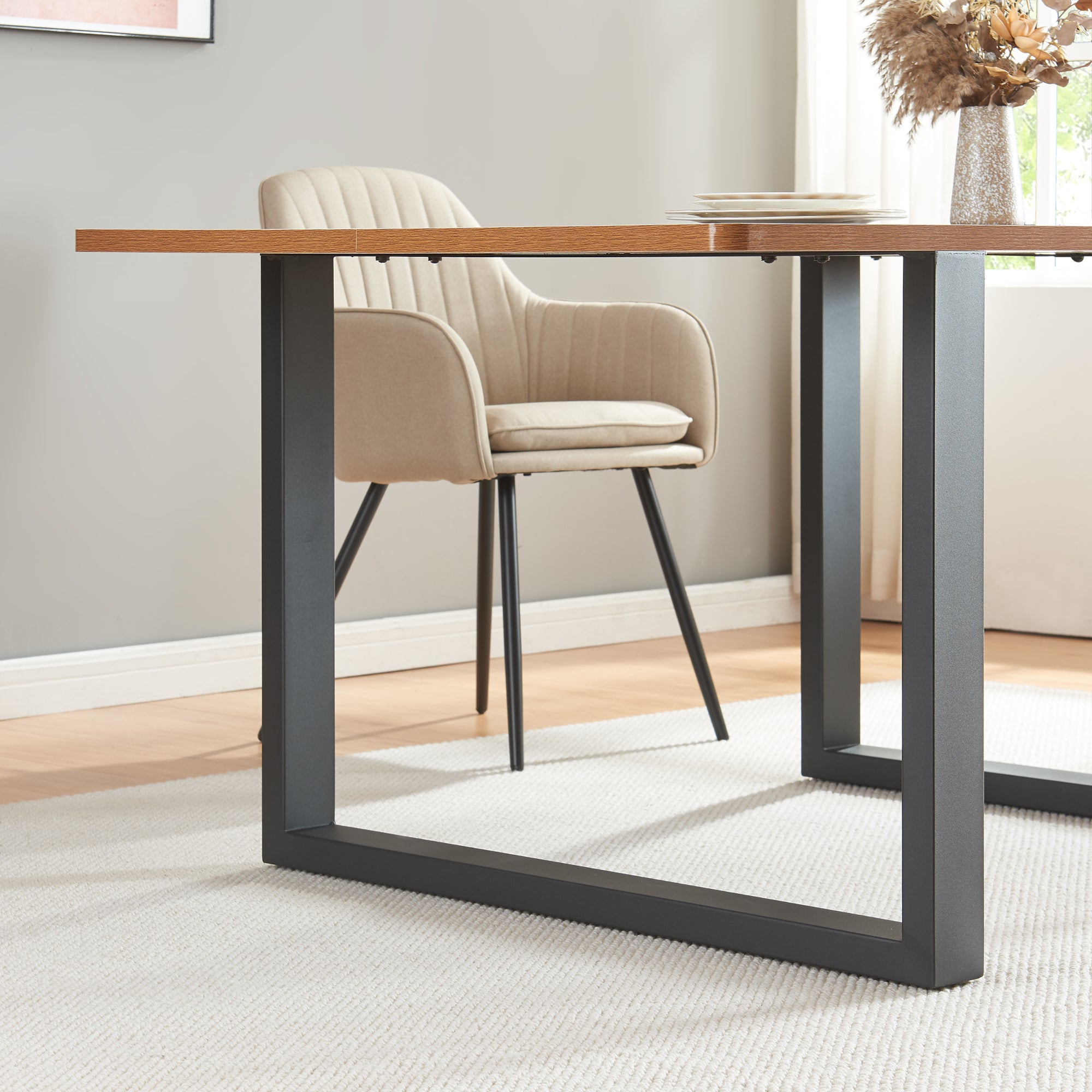 Set di 2 Gambe Rettangolari Makers per Mobili Fai da Te 72 x 90 cm Acciaio Nero [en.casa]