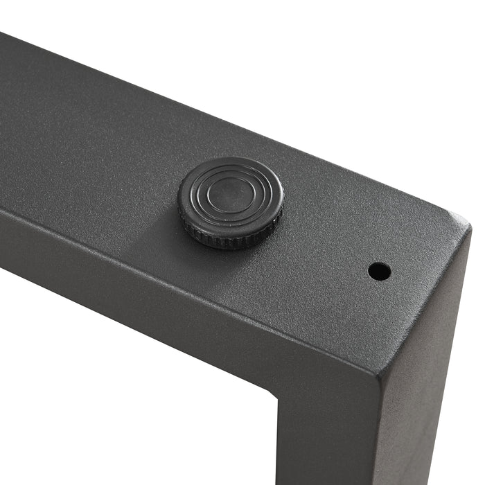 Set di 2 Gambe Rettangolari Makers per Mobili Fai da Te 72 x 90 cm Acciaio Nero [en.casa]