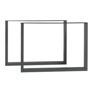 Set di 2 Gambe Rettangolari Makers per Mobili Fai da Te 72 x 90 cm Acciaio Nero [en.casa]