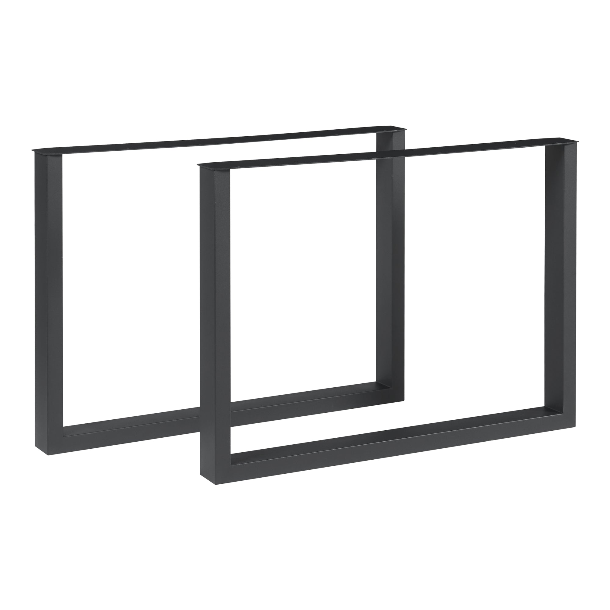 Set di 2 Gambe Rettangolari Makers per Mobili Fai da Te 72 x 90 cm Acciaio Nero [en.casa]