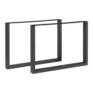 Set di 2 Gambe Rettangolari Makers per Mobili Fai da Te 72 x 90 cm Acciaio Nero [en.casa]