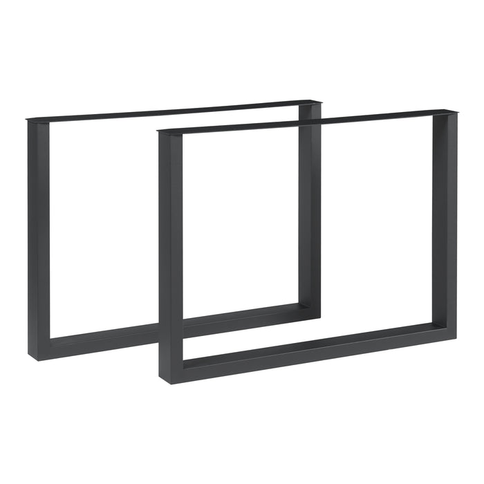 Set di 2 Gambe Rettangolari Makers per Mobili Fai da Te 72 x 90 cm Acciaio Nero [en.casa]