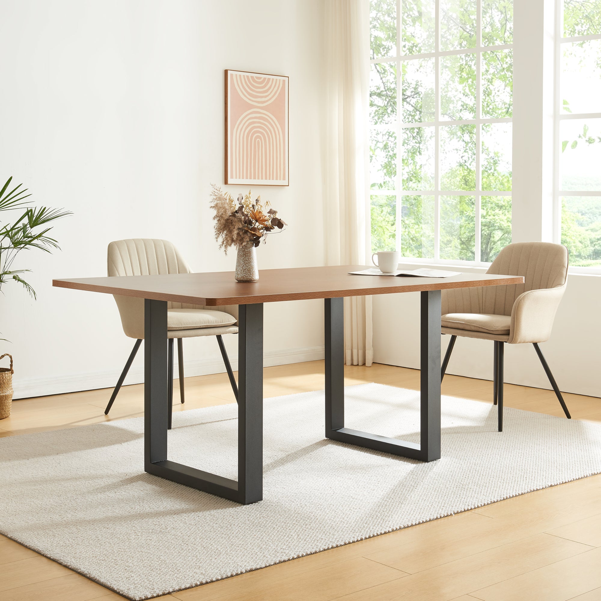 Set di 2 Gambe Rettangolari Makers per Mobili Fai da Te 72 x 60 cm Acciaio Nero [en.casa]