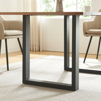 Set di 2 Gambe Rettangolari Makers per Mobili Fai da Te 72 x 60 cm Acciaio Nero [en.casa]