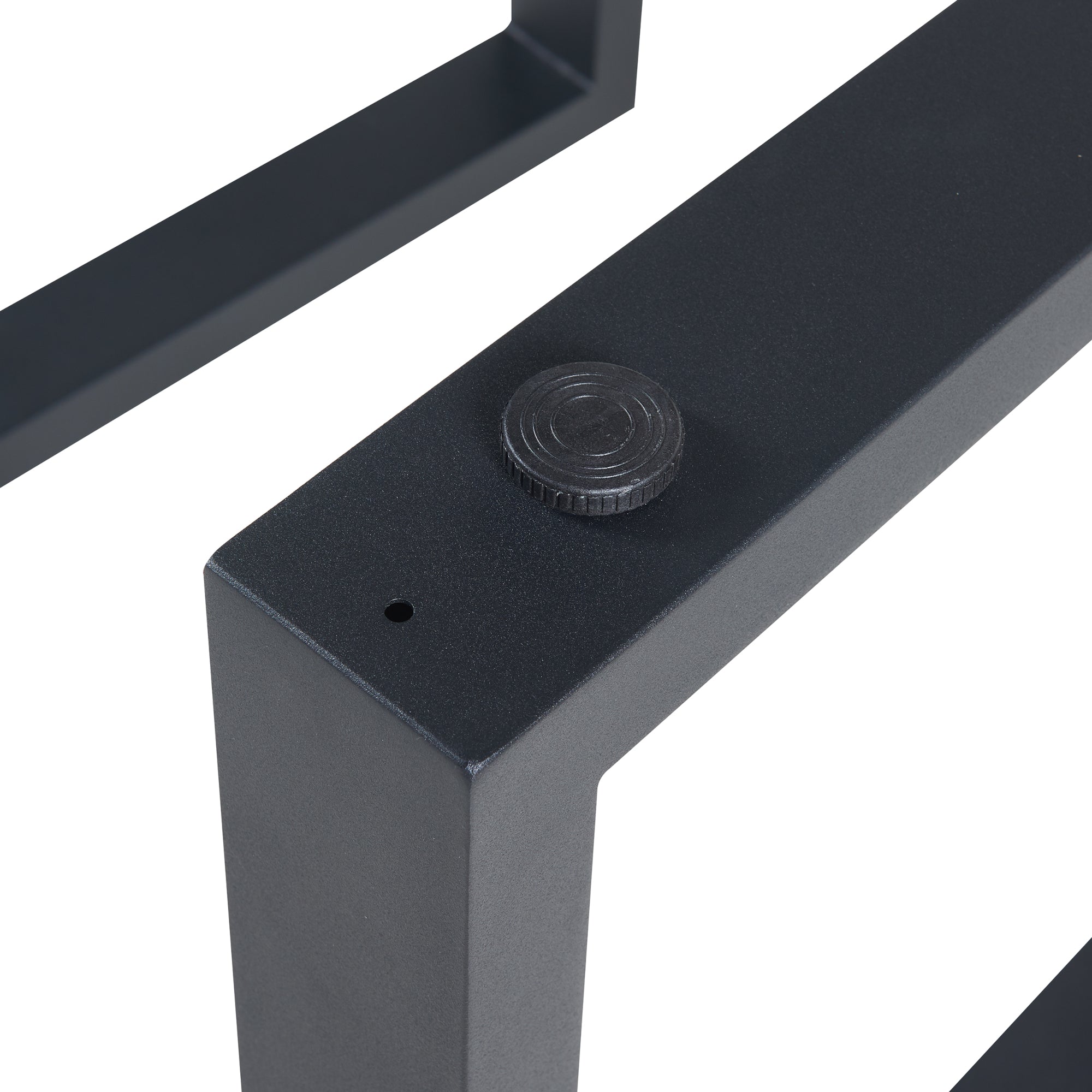 Set di 2 Gambe Rettangolari Makers per Mobili Fai da Te 72 x 60 cm Acciaio Nero [en.casa]